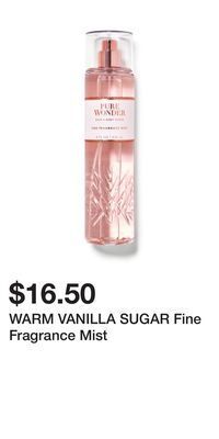 Bath & Body Works Warm vanilla sugar fine fragrance mist offer
