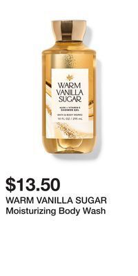 Bath & Body Works Warm vanilla sugar moisturizing body wash offer