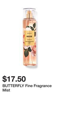 Bath & Body Works Butterfly fine fragrance mist offer