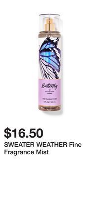 Bath & Body Works Sweater weather fine fragrance mist offer