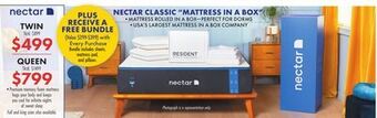 Boscov's Nectar classic" mattress in a box" offer