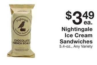 Fairway Store Market Nightingale ice cream sandwiches offer
