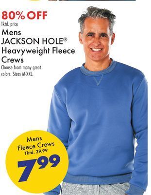 Boscov's Mens jackson hole® heavyweight fleece crews offer
