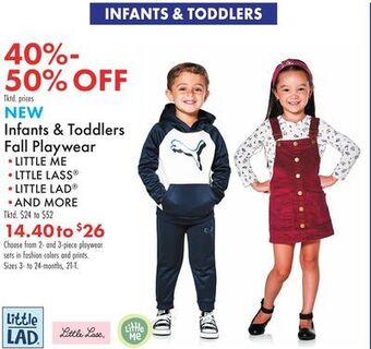 Boscov's Infants & toddlers fall playwear offer