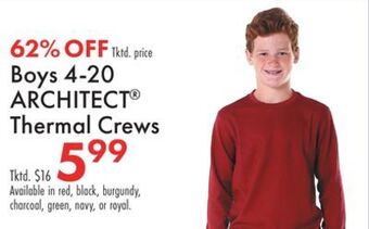 Boscov's Boys 4-20 architect® thermal crews offer