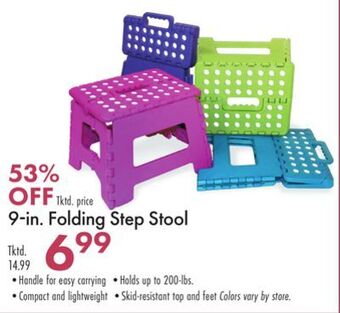 Boscov's 9-in. folding step stool offer