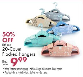 Boscov's 20-count flocked hangers offer