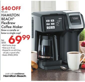 Boscov's Hamilton beach® flexbrew coffee maker offer