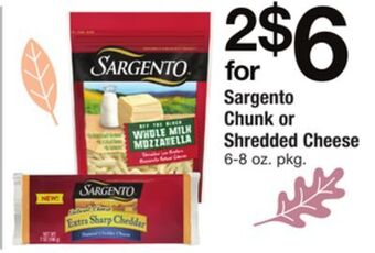 ACME Sargento chunk or shredded cheese offer
