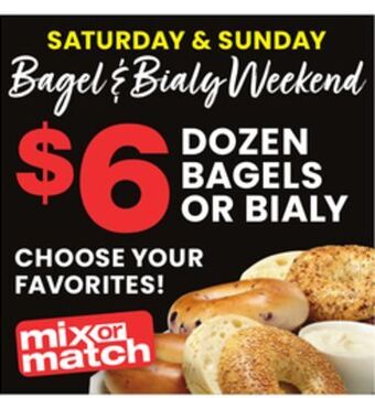 ACME Dozen bagels or bialy offer