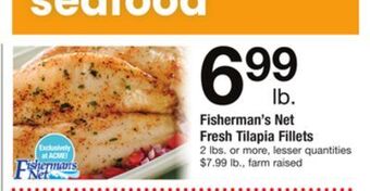 ACME Fisherman's net fresh tilapia fillets offer
