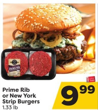 Weis Markets Prime rib or new york strip burgers offer