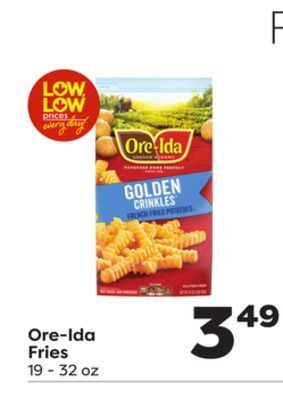 Weis Markets Ore-ida fries offer