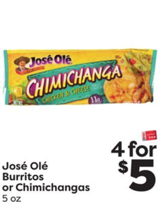 Weis Markets José olé burritos or chimichangas offer