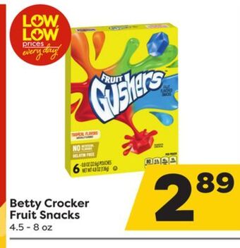 Weis Markets Betty crocker fruit snacks offer