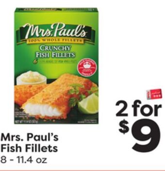 Weis Markets Mrs. paul's fish fillets offer