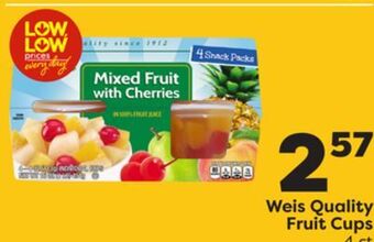 Weis Markets Weis quality fruit cups offer