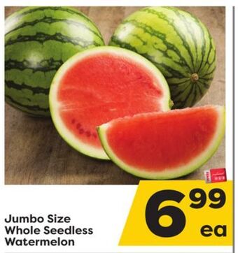 Weis Markets Jumbo whole seedless watermelon offer