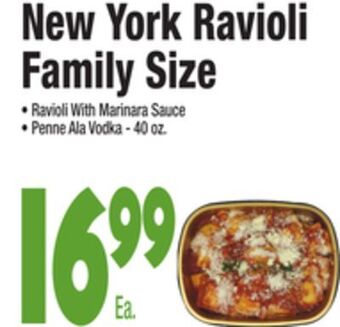 King Kullen New york ravioli family size offer