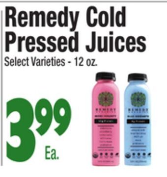 King Kullen Remedy cold pressed juices offer