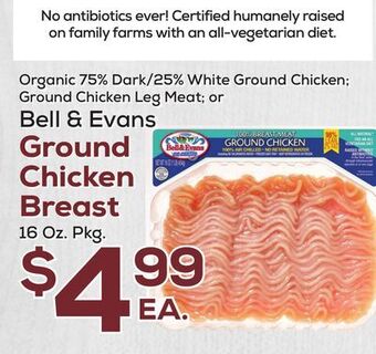DeCicco & Sons Bell & evans ground chicken breast offer