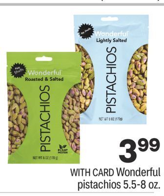 CVS Wonderful pistachios 5.5-8 oz offer