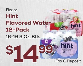 DeCicco & Sons Hint flavored water 12-pack offer