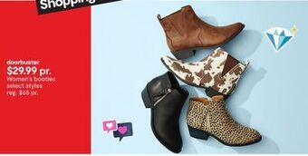 JC Penney Women's booties offer