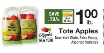The Fresh Grocer Tote apples offer