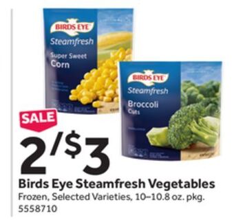 Stop&Shop Birds eye steamfresh vegetables offer