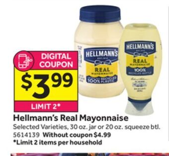 Stop&Shop Hellmann's real mayonnaise offer