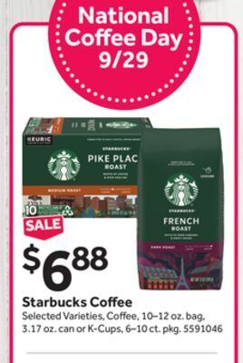 Stop&Shop Starbucks coffee offer