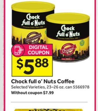 Stop&Shop Chock full o'nuts coffee offer