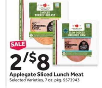 Stop&Shop Applegate sliced lunch meat offer