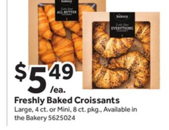 Stop&Shop Freshly baked croissants offer