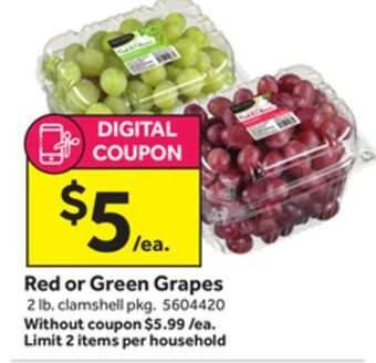 Stop&Shop Red or green grapes offer