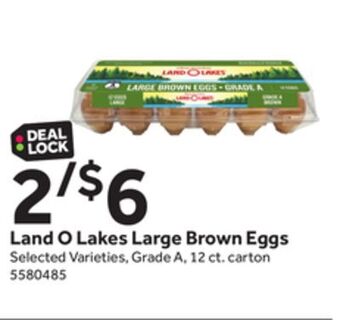Stop&Shop Land o lakes large brown eggs offer
