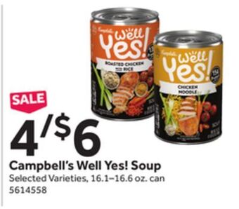 Stop&Shop Campbell's well yes! soup offer