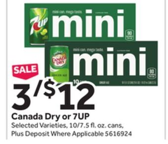 Stop&Shop Canada dry or 7up offer