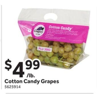 Stop&Shop Cotton candy grapes offer