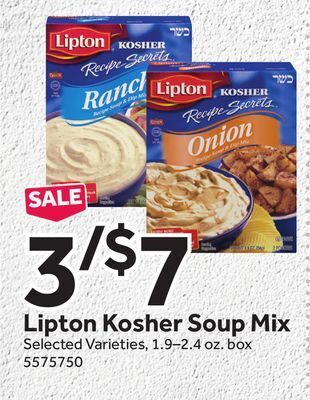 Stop&Shop Lipton kosher soup mix offer