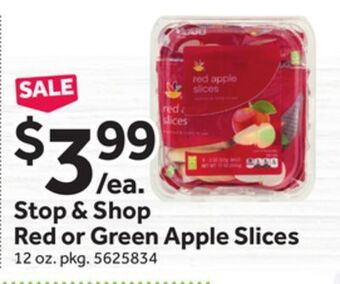 Stop&Shop Stop & shop red or green apple slices offer