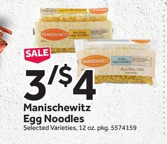 Stop&Shop Manischewitz egg noodles offer