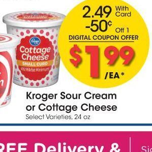 Kroger Kroger sour cream offer