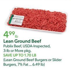 Publix Lean ground beef offer