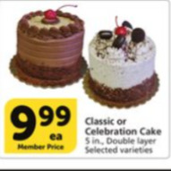 Vons Celebration cake offer