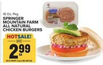 Food Lion Springer Mountain Farm All Natural Chicken Burgers offer