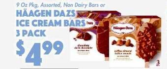 The Food Emporium Häagen dazs ice cream bars 3 pack offer