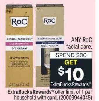 CVS Roc facial care offer
