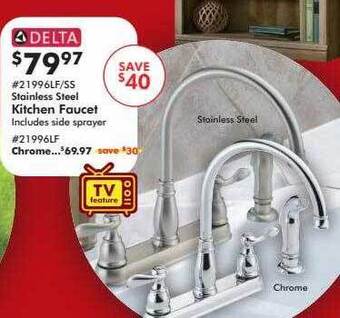 Valu Home Centers Delta kitchen faucet offer